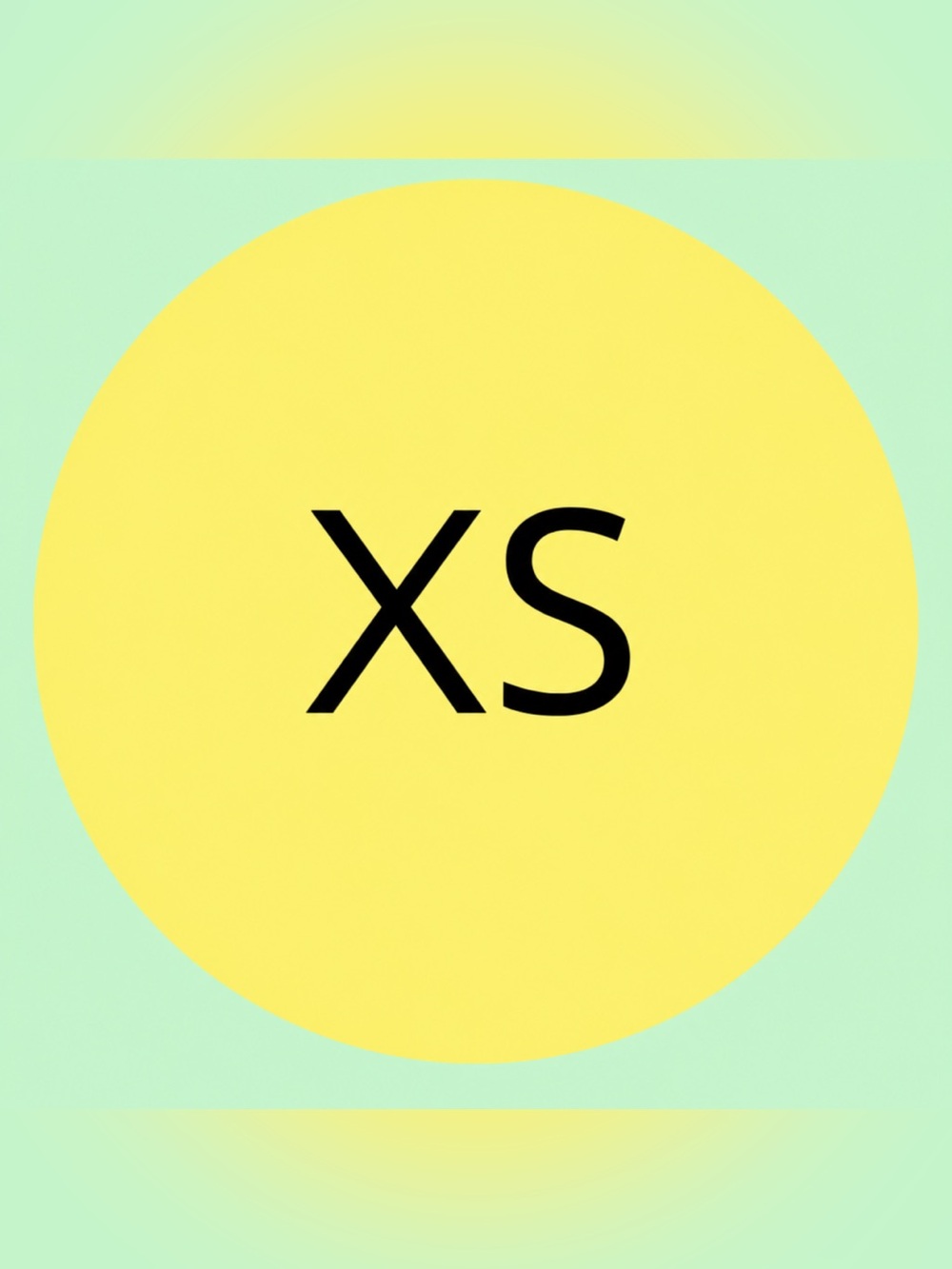 50 SHIPPING STICKERS - 2” ROUND - SIZE CLOTHING LABELS - SMALL “XS” - YELLOW